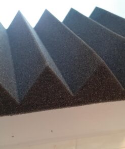 A2S 24 Pack 2-Inch Acoustic Panels w/Adhesive Stickers - Fireproof - SGS Certified - Sound Proof Foam Panels - Non Toxic - Top Quality - Ideal for Home & Studio Sound Deadening - High Density Black 24 pack 65 71wMEyfIetL