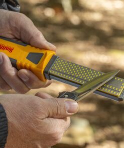 Smith's DCS4 4” Diamond Combination Sharpener - Double Sided Stone - Outdoor Field Knife Sharpener - Fish Hook & Pointed Tools Micro Sharpener - Lightweight, Compact, Handheld Bench Stone 17 71wMGeVjZ5L 1