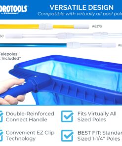 SWIMLINE HYDROTOOLS 8040 Leaf Net For Inground Above Ground Pool Pond | Extra Large Skimmer Net Cleaning Tool & Ultra Fine Deep Mesh Bag | Durable Reinforced Plastic Frame | For Debris Bugs Pickup Heavy Duty (Molded) 17 71wNPwJEaL