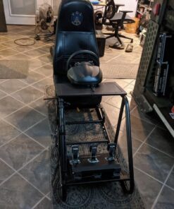 VEVOR Racing Simulator Stand Adjustable Steering Wheel Stand Carbon Steel Racing Wheel Stand fit for Logitech G25, G27, G29, G920, Racing Wheel Gaming Stand, Not Included Wheel,Pedals and Chair Black 62 71wNWZLT1L