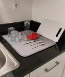 Norpro 18 by 16-Inch Microfiber Dish Drying Mat, Grey (359G), Pack of 1 43 71wNe4sZDL