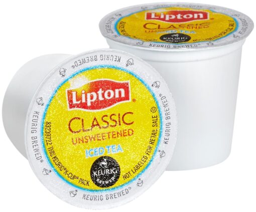 Lipton K-Cup Portion Pack for Keurig Brewers, Classic Unsweetened Iced Tea, 24 Count