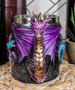 Ebros Myths And Legends The Conception Of Blue Fire Beowulf Purple Dragon Beer Stein Tankard Coffee Cup Mug Great Gift For Dragon Lovers Party Hosting (Purple Dragon) 21 71wNuT6yKyS