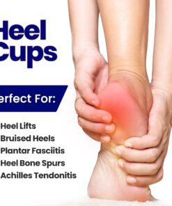 Heel Cups Plantar Fasciitis Inserts (3 Pairs) Silicone Heel Pads for Women or Men | Bone Spurs Heel Pain Relief | Gel Heel Protectors | Sore Feet Bruised Heel Treatment | Gel Shoe Insole (Small) Small/Medium (Pack of 6) 18 71wOZjzmorL