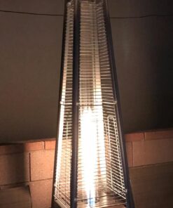 Hiland HLDSO1-WGTHG Pyramid Glass Tube Propane Patio Heater w/Wheels, 40,000 BTU, Hammered Bronze 39 71wOacmSUL