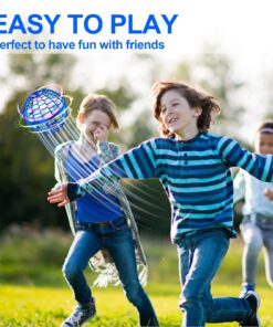 PITKLG Flying Ball Toys 2023 Upgraded Hand Controlled Flying Orb RGB Led Lights Boomerang Spinner 360°Rotating Soaring UFO Mini Drone Toy Safe for Kids Adults(Blue) Blue 18 71wOiFBf1qL