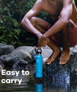 Hydro Flask Stainless Steel Standard Mouth Water Bottle with Flex Cap and Double-Wall Vacuum Insulation 21 Oz Black 20 71wOilJLWiL