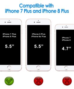 JETech Case for iPhone 8 Plus and iPhone 7 Plus 5.5-Inch, Shock-Absorption Bumper Cover, Anti-Scratch Clear Back, Black 28 71wP9PpnfEL