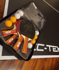 NIBIRU SPORT Ping Pong Paddle Sets - Professional Table Tennis Paddles, Balls, Storage Case - Table Tennis Rackets & Game Accessories 4 Paddle Set 50 71wPFgft1rL