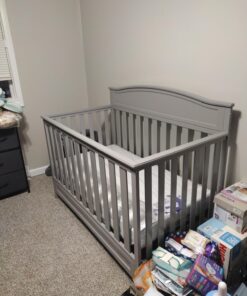 Delta Children Emery 4-in-1 Convertible Baby Crib - Greenguard Gold Certified, Grey 4-in-1 Crib 40 71wPHO1eoPL