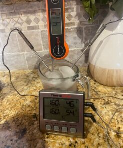 ThermoPro TP-17 Dual Probe Digital Cooking Meat Thermometer Large LCD Backlight Food Grill Thermometer with Timer Mode for Smoker Kitchen Oven BBQ, Silver 2 Probes 37 71wPOwFuKUL