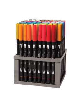 Tombow 56149 Dual Brush Pen Art Markers, 96 Color Set with Desk Stand. Blendable, Brush and Fine Tip Markers with Stand 96-Color Set 33 71wPyDcRFGL