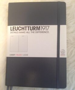Leuchtturm1917 Hardcover Ruled Pages Notebook, Medium A5 Size, Anthracite (344782) 17 71wQ FGsz5L