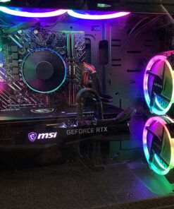 upHere 120mm RGB Case Fan Fan,Quiet Edition High Airflow LED Case Fan for PC Cases-3 Pack,RGB123-3 23 71wQgMaJOL