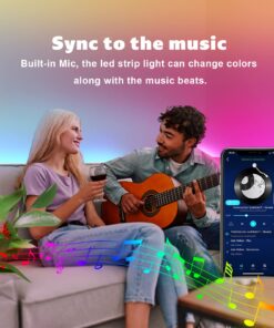 ZOZOO 100ft Led Lights for Bedroom(2 Rolls of 50ft), Smart RGB Led Strip Lights with 44-Key Remote & APP Control Music Sync with Color Changing for Home Party Festival Decoration 23 71wQsrAOqKL 1