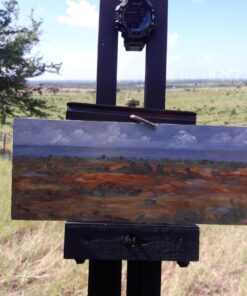 U.S. Art Supply Coronado Black Cherry Easel, Large Adjustable Wooden French Style Field and Studio Sketchbox Tripod Easel with Drawer, Artist Wood Palette, Premium Beechwood, Painting, Sketching Stand 33 71wR9TVvgXL