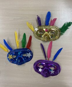 Metallic Half-Masks (24 pieces)-Masquerade Masks, Mardi Gras, Party Supplies 6.75" 20 71wRRNsz1QL