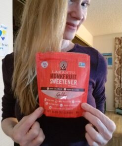 Lakanto Golden Monk Fruit Sweetener with Erythritol - Raw Cane Sugar Substitute, Zero Calorie, Keto Diet Friendly, Zero Net Carbs, Baking, Extract, Sugar Replacement (Golden - 8.29 oz) 8.29 Ounce (Pack of 1) 26 71wRv8dtXpL