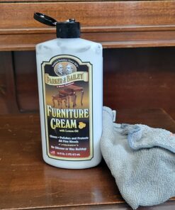 PARKER & BAILEY FURNITURE CREAM - Multisurface Wood Cleaner And Polish Furniture Quick Shine Restorer Protector Kitchen Cabinets Surface Cleaner House Cleaning Supplies Home Improvement, 16oz 16 Fl Oz (Pack of 1) 46 71wRw286a9L