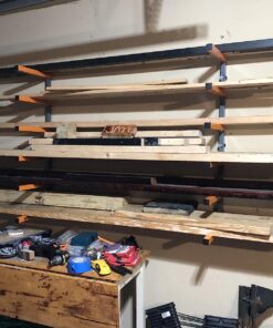 Bora Wood Organizer and Lumber Storage Metal Rack with 6-Level Wall Mount – Indoor and Outdoor Use, In Orange | PBR-001 77 71wSgQbBDkL