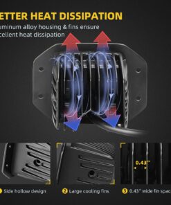 DWVO Flush Mount LED Pods 4.8Inch 2PC, 42W Triple Row Driving Lights 6300LM Work Light Flush LED Light Bar Fog Lights Off Road Lights for Truck UTV ATV SUV Boat Driving Lights Side Shooter Led Light 23 71wTPc2pukL