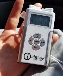 iReliev TENS + EMS Combination Unit Muscle Stimulator for Pain Relief & Arthritis & Muscle Strength - Treats Tired and Sore Muscles in Your Shoulders, Back, Ab's, Legs, Knee's and More 30 71wTXOaDv2L