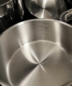 KitchenAid 5-Ply Clad Stainless Steel Cookware Pots and Pans Set, 10 Piece, Polished Stainless 29 71wTkK58oUL