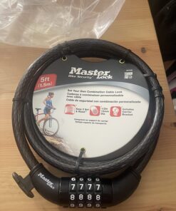Master Lock 8370D Set Your Own Combination Bike Lock, 5 Feet Long , Black 5 Ft. Set your own combo Lock Cable 1 Pack 21 71wUHKgsNYL