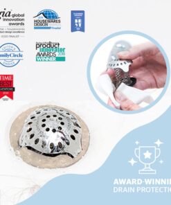 TubShroom Ultra Revolutionary Bath Tub Drain Protector Hair Catcher/Strainer/Snare Stainless Steel, 1-Pack, Silver Stainless Single 31 71wUmjVbuNL