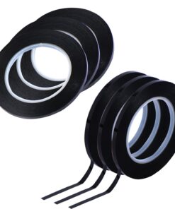 6 Pack 3 mm 1/8 inch Width Graphic Tape Pinstripe Tape Grid Marking Tapes Whiteboard Gridding Tape Self Adhesive Artist Tape, Black 26 71wUyjwqgeL