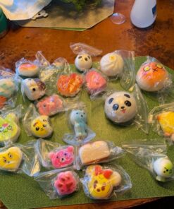 Huastyle 20pcs Squishies Toys Random Jumbo Medium Mini Slow Rising Kawaii Squishy Cake/Panda/Bread/Buns Phone Straps for Kids Stocking Stuffers Treasure Box Prizes Classroom 53 71wV36ebZKL
