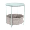 Amazon Basics Round Storage End Table, Side Table with Cloth Basket, Mint Green/Heather Gray, 18 in x 18 in x 19 in 48 71wV7TCCofL