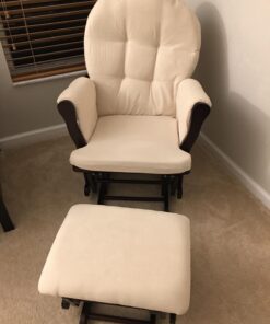 Windsor Glider and ottoman-espresso w/ beige cushion Espresso With Beige 12 71wWNjwIeGL