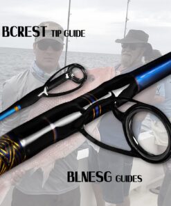 Fiblink Saltwater Graphite Jig Jigging Spinning Fishing Rod Deep Sea Jig Pole 6',Heavy,80-120lbs Spinning-1 Piece 9 71wWm6BG RL