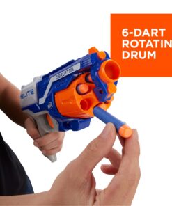 Nerf Disruptor Elite Blaster - 6-Dart Rotating Drum, Slam Fire, Includes 6 Official Nerf Elite Darts - for Kids, Teens, Adults, (Amazon Exclusive) Classic 26 71wXeSj 3uL