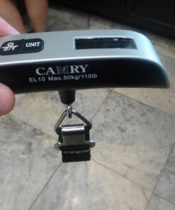 Camry Digital Luggage Scale, Portable Handheld Baggage Scale for Travel, Suitcase Scale with Hook,110 Pounds, Battery Included Red with Overweight Alert 54 71wXtXg8FnL