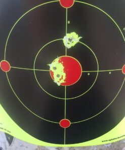 Splatterburst Targets - 12 inch Multi-Bullseye Splatter Target - Easily See Your Shots Burst Bright Fluorescent Yellow Upon Impact - Made in USA 25 Pack 25 71wXy5HtTL