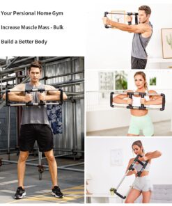 GOFITNESS Push Down Fitness Machine - Chest Expander at Home Workout Equipment, Arm Exerciser Portable Spring Resistance Exercise Gym Kit for Home, Travel or Outdoors Black 70LBS (Elementary - Men) 14 71wYc0Lj4wS