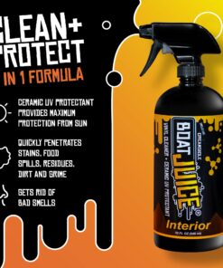 Boat Juice Boat Cleaning Kit - Exterior Boat Cleaner Water Spot Remover, Interior Boat Cleaner for Seats and Vinyl, 2 Microfiber Towels - Boat Cleaning and Detailing Supplies (Kit) 31 71wYrAu1WQL
