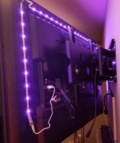 PANGTON VILLA Led Strip Lights 6.56ft for 40-60in TV, USB LED TV Backlight Kit with Remote - 16 Color 5050 LEDs Bias Lighting for HDTV 6.56 ft 40 71wZ8ZpvzbL