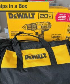 DEWALT 20V Max Cordless Drill / Driver Kit, Compact, 1/2-Inch (DCD771C2), Dewalt Yellow Compact Drill/Driver 50 71wa2ayathL