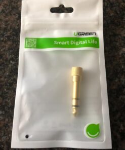 UGREEN 6.35mm 1/4 Male to 3.5mm 1/8 Female Stereo Headphone Adapter Audio Jack Plug Gold Plated for Speaker Headphone Guitar Digital Piano Amp, 2 Pack 63 71waSvgnQ5L