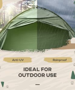 Outsunny Camping Tent Cot, Single Person Folding Cot Combo, Off-Ground Tent, Covered Outdoor Bed with Carry Bag for Hiking, Camping 23 71waTooKF7L