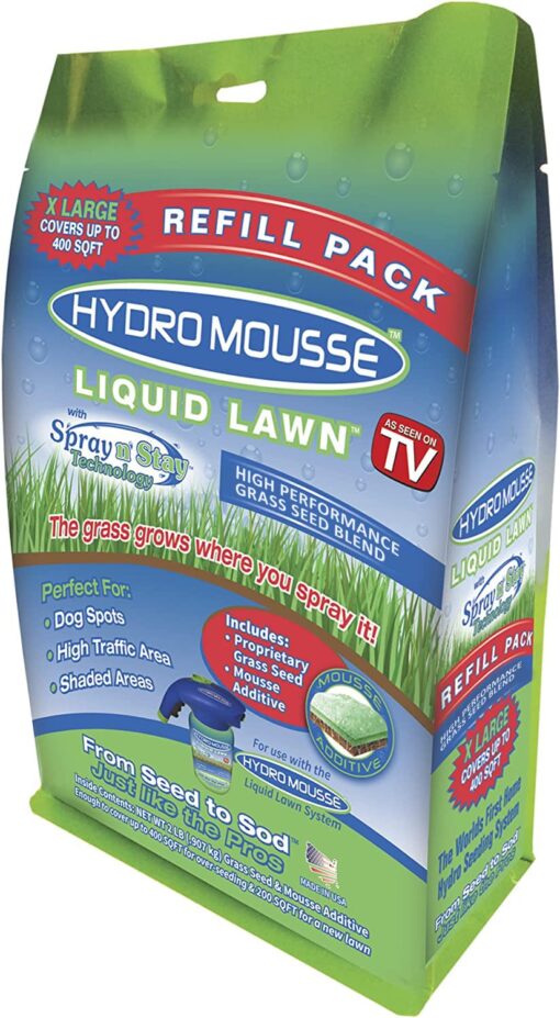 Hydro Mousse - Liquid Lawn Refill Pack, 2lb Bag (Covers 400sq. ft.)