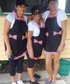 Hyzrz Women's Apron with Pockets, Black and Red Multicolor 37 71wayi7l2pL