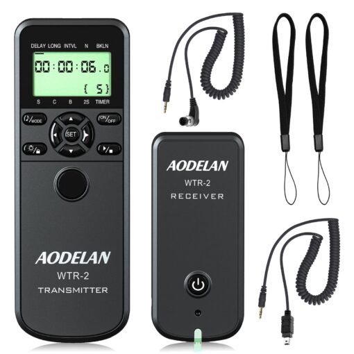 AODELAN Intervalometer Remote for Nikon - Camera Wireless Timer Shutter Release Remote Control for Nikon Z6, Z7, Z9, D850, D810, D750, D7200, Coolpix P1000, P950; Replaces Nikon MC-DC2, MC-30, MC-36A