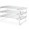 Fox Run 4698 Stackable Cooling Rack Set, Chrome, 3-Piece Stackable 3 Piece Silver