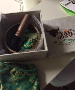 Tibetan Singing Bowl Set By YAK THERAPY- Hand Crafted Meditation, Chakra Healing Peace and Mindfulness Bowl with Mallet, Silk Cushion & Bag, 4.5 inch Bowl Made in Nepal includes Gift Ebook by Email 37 71wcrWgpduL