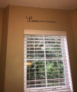 Blinggo Vinyl Decal Live Every Moment, Laugh Every Day, Love Beyond Words Wall Quote Black 15'' X 22'' 32 71wd0BhMf3L