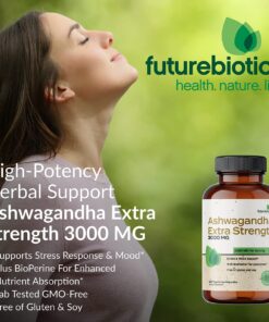 Futurebiotics Ashwagandha Capsules Extra Strength 3000mg - Stress Relief Formula, Natural Mood Support, Stress, Focus, and Energy Support Supplement, 120 Capsules 120 Count (Pack of 1) 19 71wd3dgeyqL